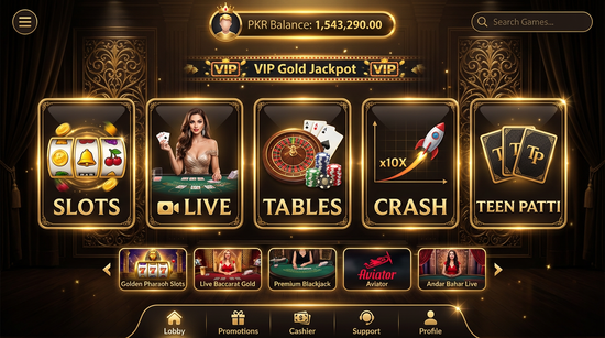 Main screen of PKR99 casino page for PK players